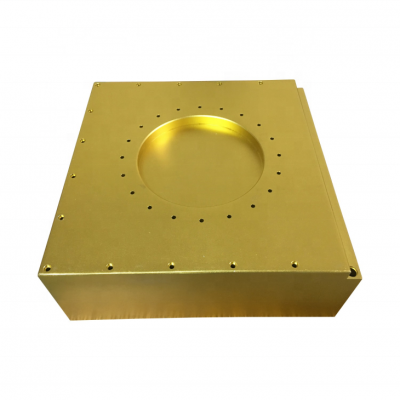 Precision CNC Machining Gold Anodized Aluminum Package Box